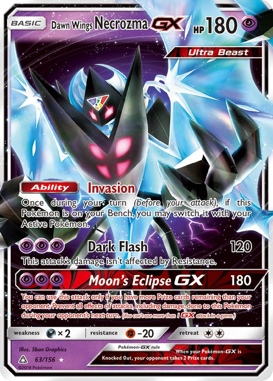 Ailes de l'Aurore Necrozma GX #63/156 Ultra Prisme 2018 Quasi Neuf