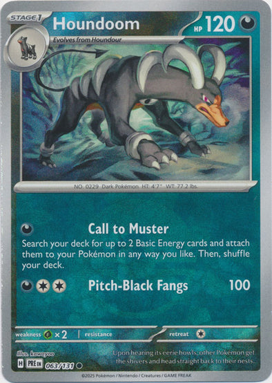 Houndoom 2025 Prismatic Evolutions Prismatic Evolutions #063/131 Casi Nuevo