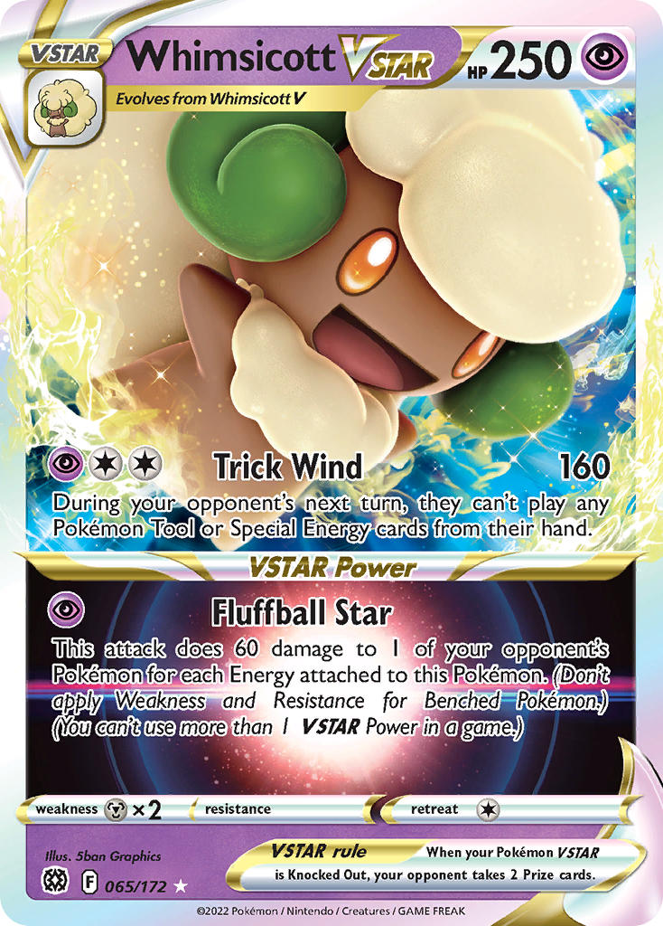 Whimsicott VSTAR #065/172 Brilliant Stars 2022 Near Mint