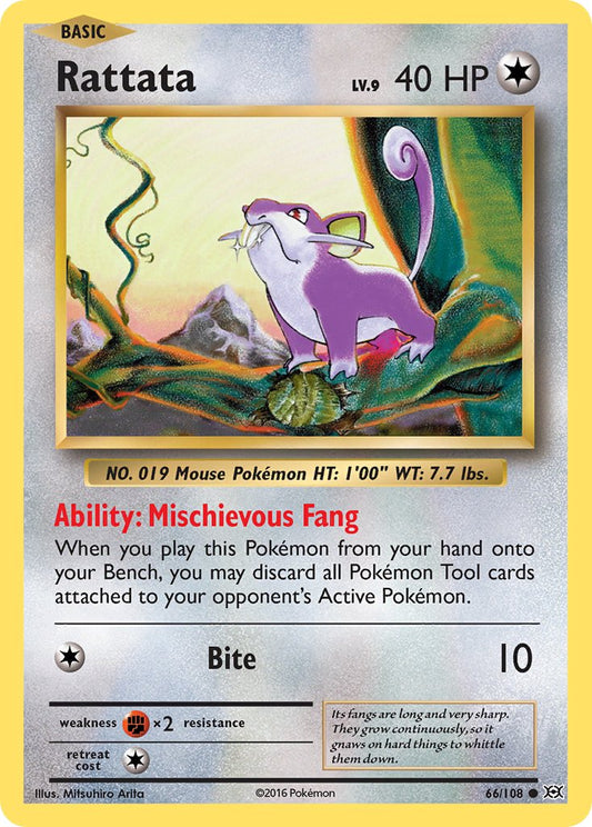 Rattata 2016 Evolutions Evolutions #66/108 Moderately Played