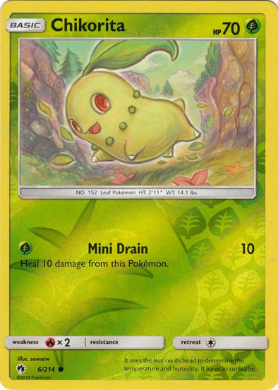Chikorita 2018 Trueno Perdido Trueno Perdido #6/214 Casi Nuevo