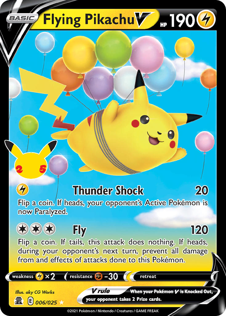 Flying Pikachu V #006/025 Celebrations 2021 Near Mint