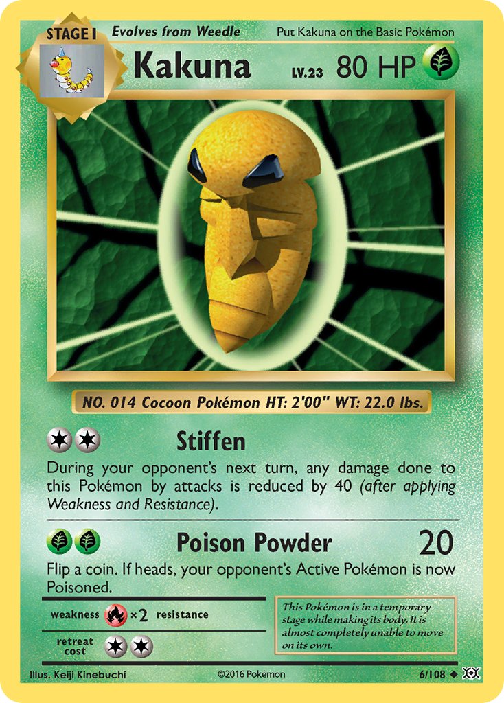Kakuna 2016 Evoluciones Evoluciones #6/108 En condiciones moderadas