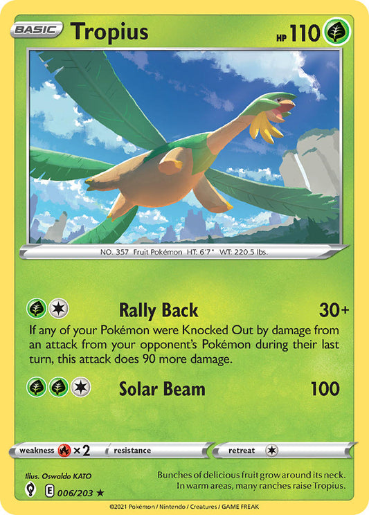 Tropius #006/203 Evolving Skies 2021 Near Mint