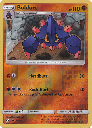 Boldore 2017 Sun & Moon Sun & Moon #70/149 Near Mint