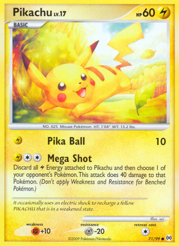 Pikachu #71/99 Arceus 2009 Casi nuevo