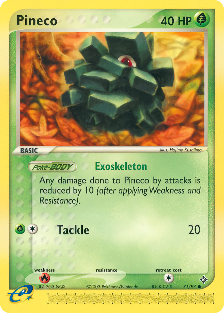 Pineco 2003 EX Dragon #71/97 Trading Card Near Mint