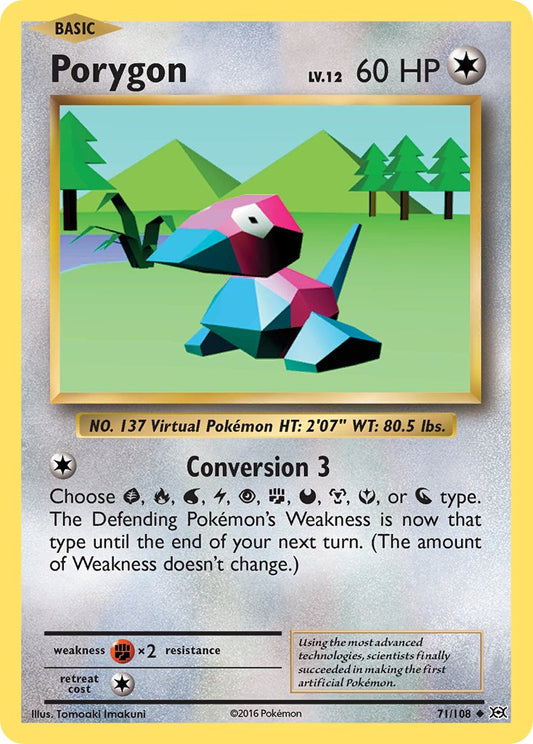 Porygon 2016 Evolutions Evolutions #71/108 Lightly Played