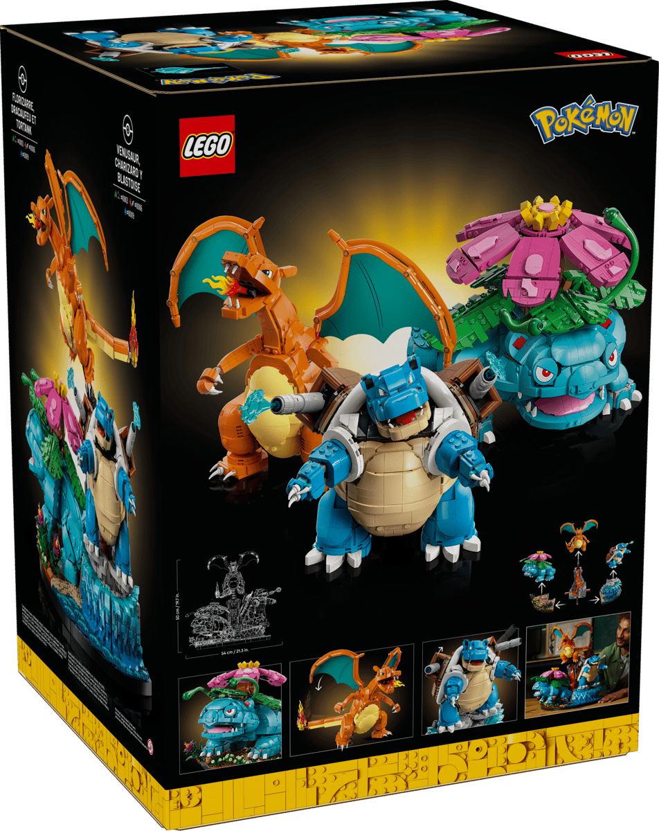 LEGO Venusaur, Charizard y Blastoise