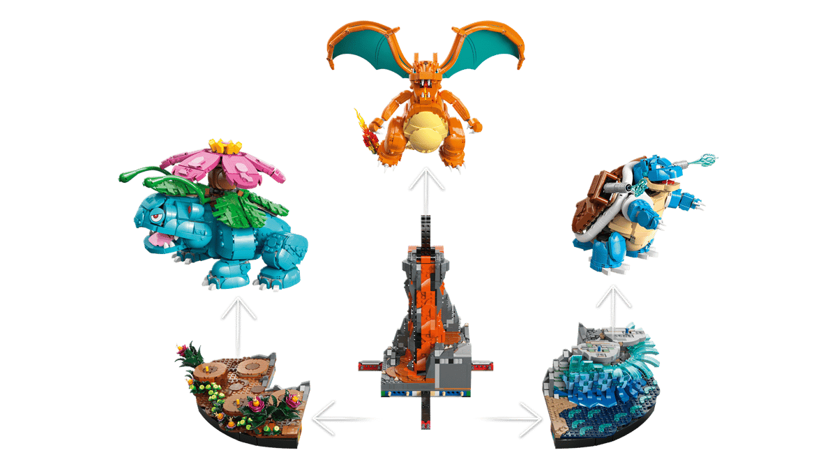 LEGO Venusaur, Charizard y Blastoise