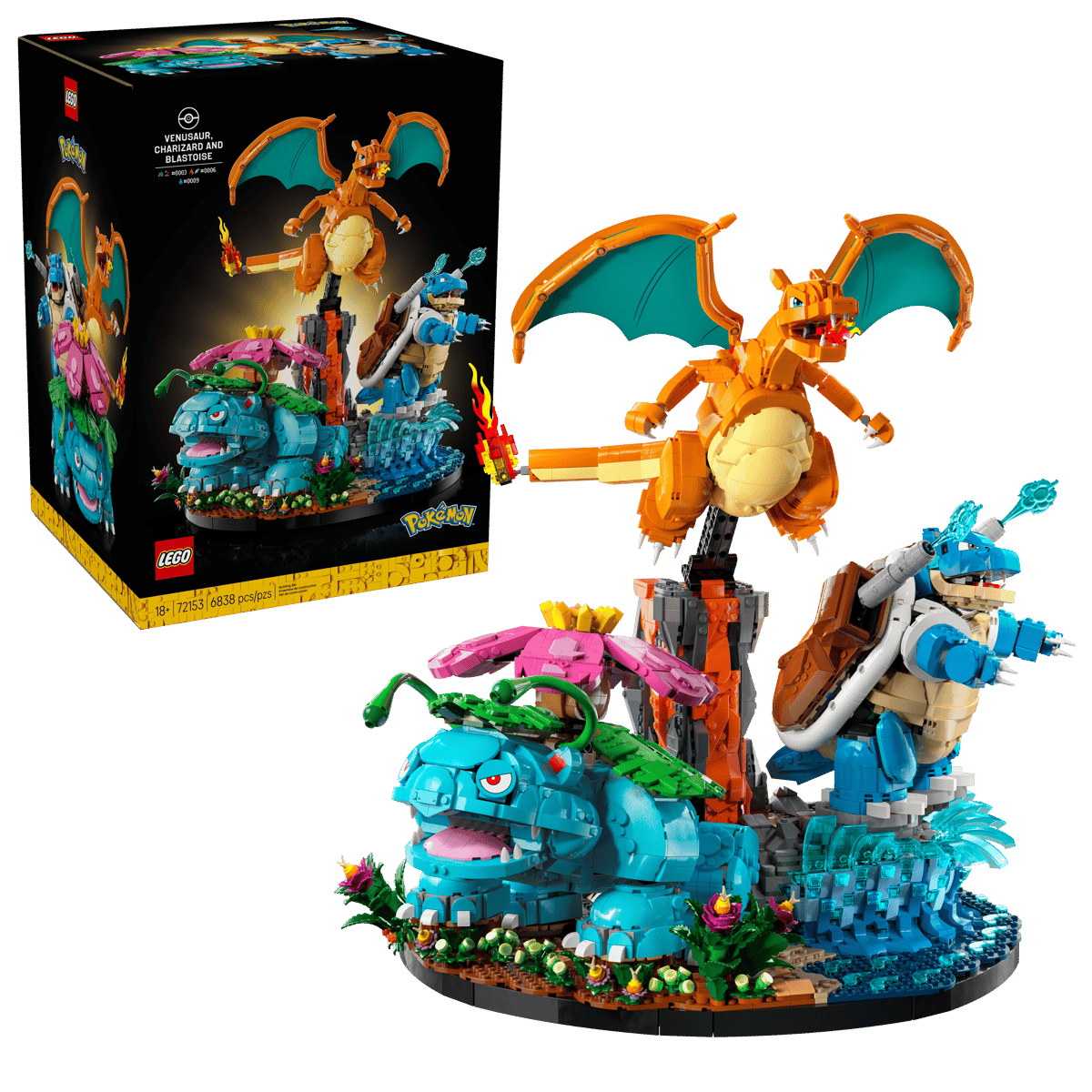 LEGO Venusaur, Charizard y Blastoise