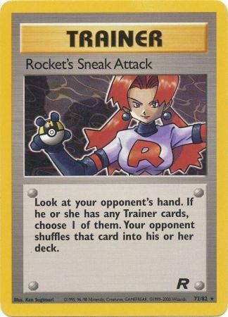 Rocket's Sneak Attack 2000 Team Rocket Unlimited #72/82 Trading Card Near Mint