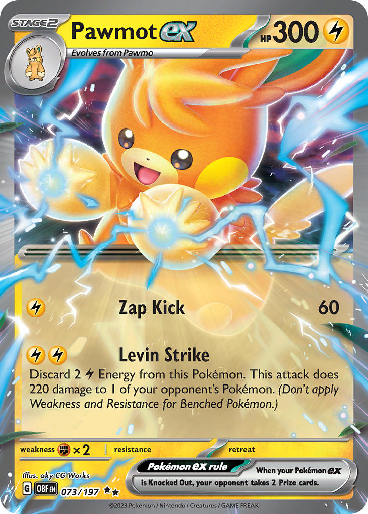 Pawmot ex #073/197 Llamas Obsidianas 2023 Casi Nuevo