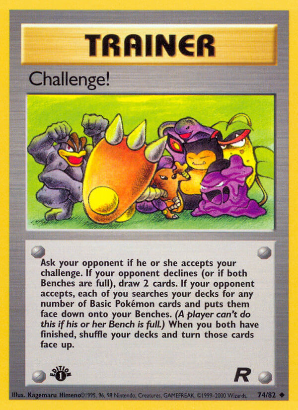 Challenge! 2000 Team Rocket 1st Edition #74/82 Trading Card Lightly Played
