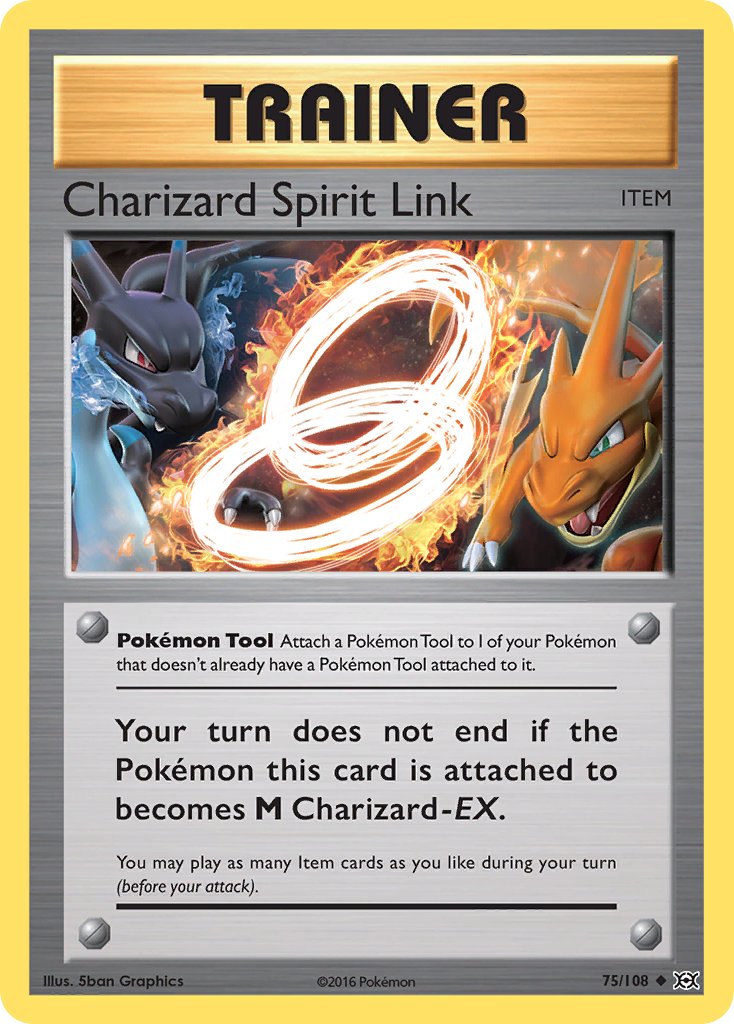 Conexión Espiritual de Charizard 2016 Evoluciones Evoluciones #75/108 Jugado Moderadamente