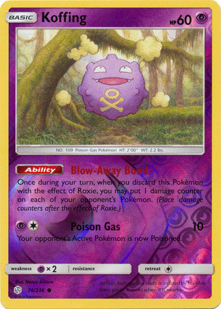 Koffing 2019 Eclipse Cósmico Eclipse Cósmico #76/236 Casi Nuevo