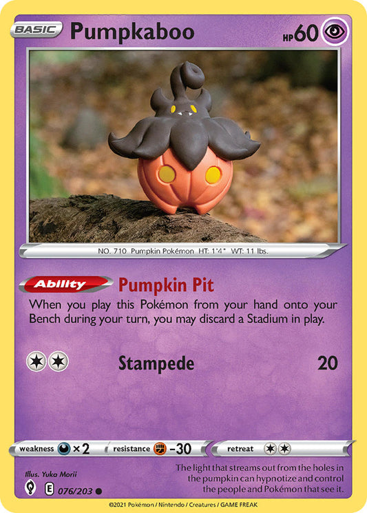 Pumpkaboo 2021 Cielos Evolutivos Cielos Evolutivos #076/203 Casi Nueva