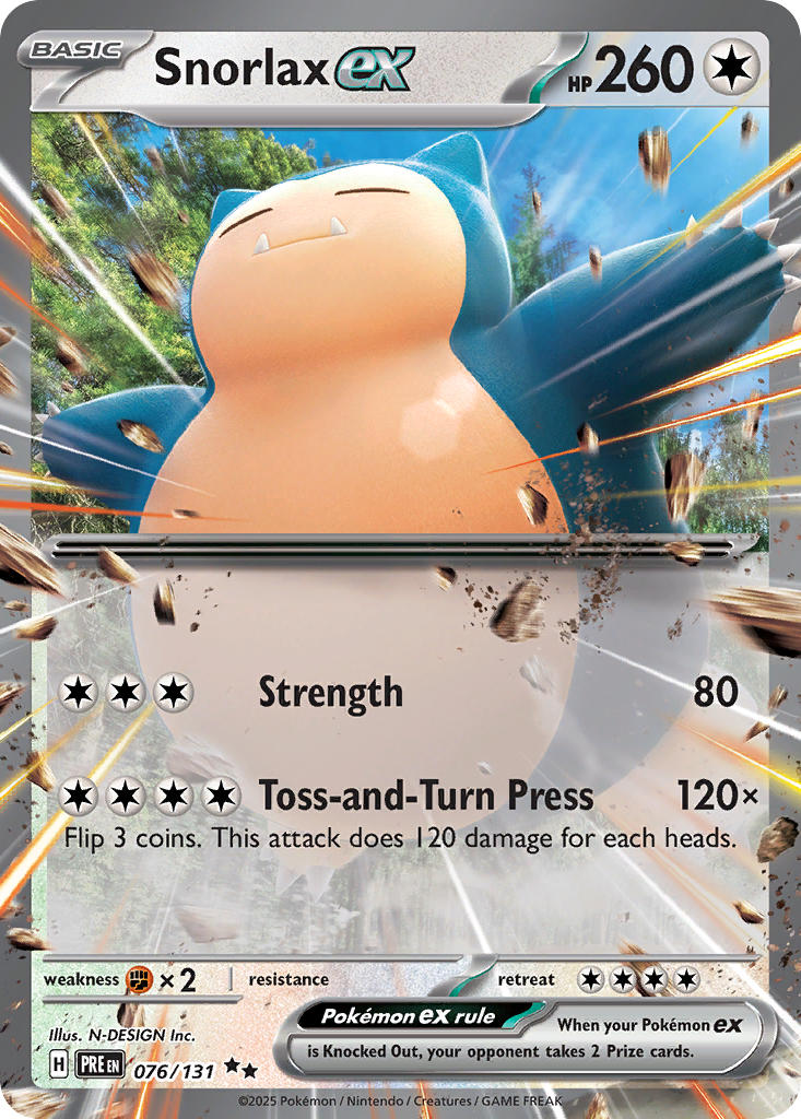 Snorlax ex #076/131 Evoluciones Prismáticas 2025 Casi Nuevo