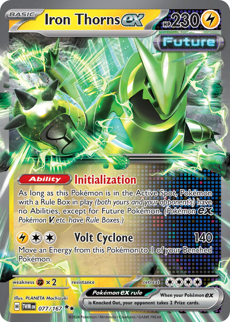 Iron Thorns ex #077/167 Velo Carmesí 2024 Near Mint