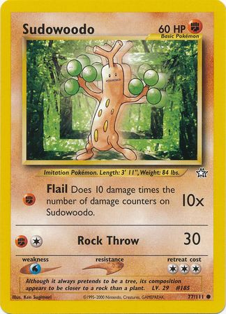 Sudowoodo #77/111 Neo Genesis Unlimited 2000 Near Mint