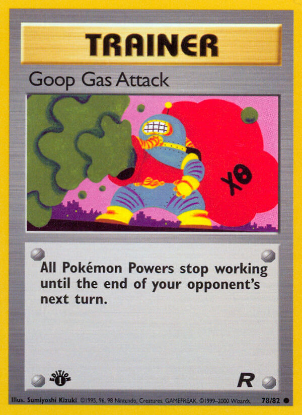 Goop Gas Attack 2000 Team Rocket 1st Edition #78/82 Trading Card Near Mint