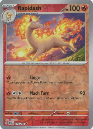 Rapidash 2023 151 151 #078/165 Casi Nuevo