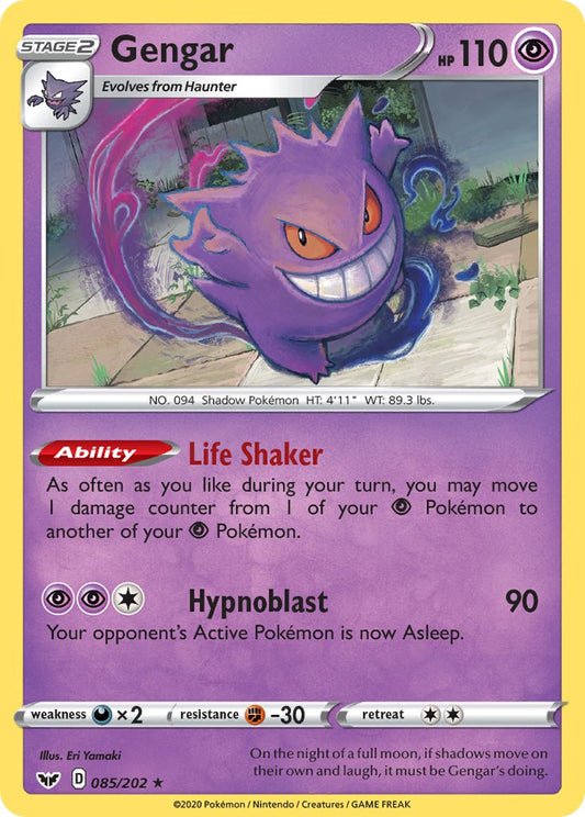 Gengar 2020 Épée et Bouclier Épée et Bouclier #085/202 Proche du Neuf