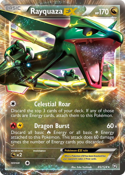 Rayquaza EX 2012 Dragones Exaltados Dragones Exaltados #85/124 Casi Nuevo