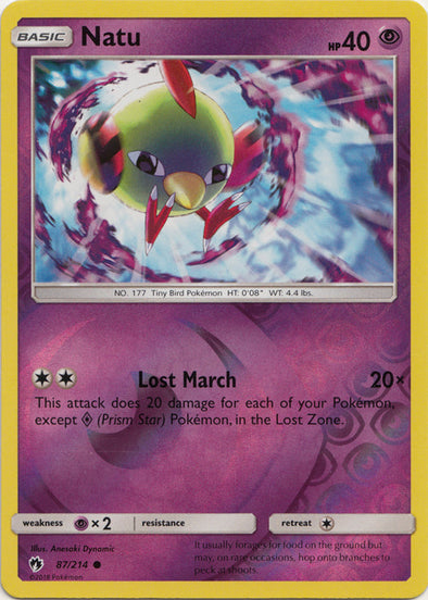 Natu 2018 Lost Thunder Lost Thunder #87/214 Casi Nuevo