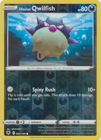 Qwilfish de Hisui #089/189 Resplandor Astral 2022 Casi Nuevo