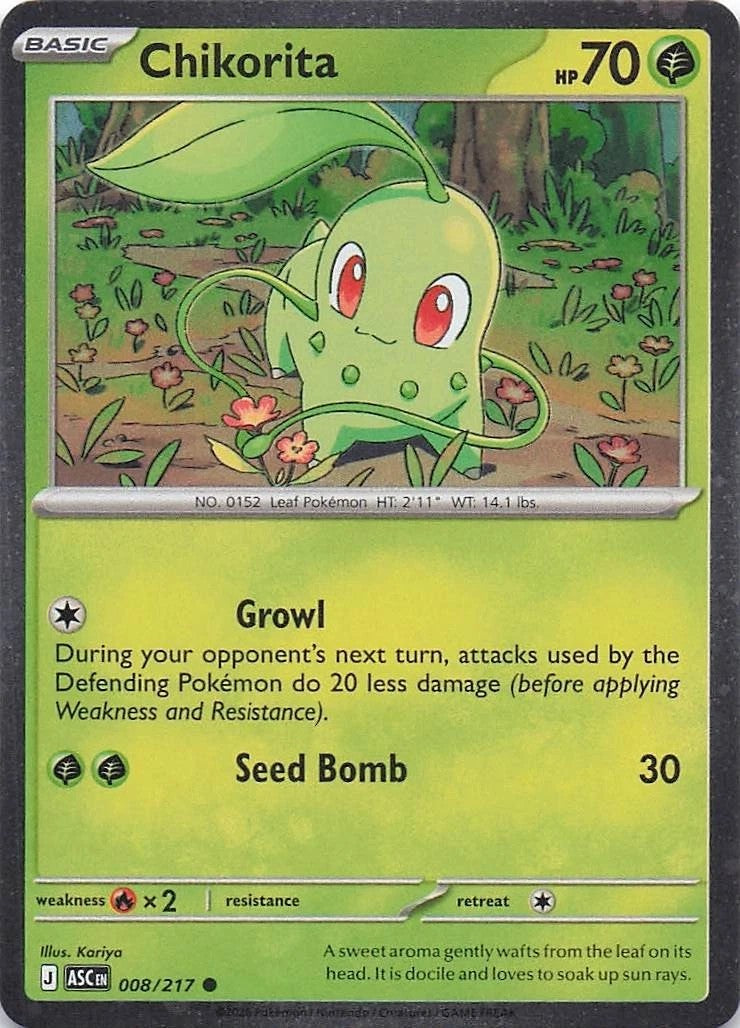 Chikorita #008/217 Héroes Ascendidos 2026 Casi Nuevo