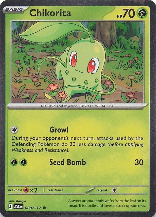Chikorita #008/217 Héroes Ascendidos 2026 Casi Nuevo
