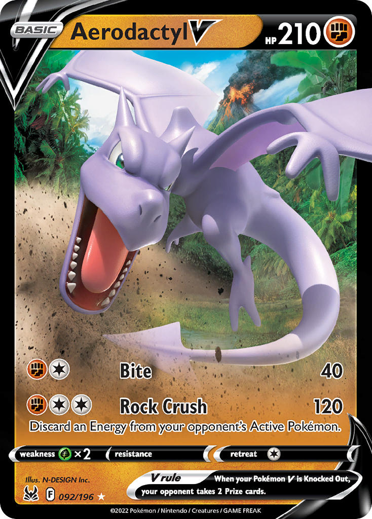 Aerodactyl V #092/196 Lost Origin 2022 Near Mint