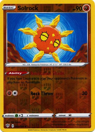 Solrock #092/189 Darkness Ablaze 2020 Near Mint