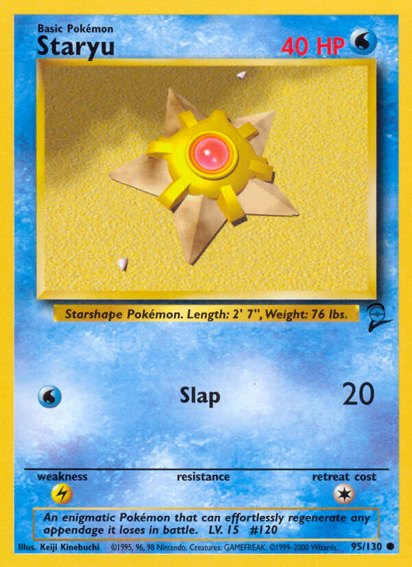 Staryu 2000 Base Set 2 #95/130 Trading Card Moderately Played