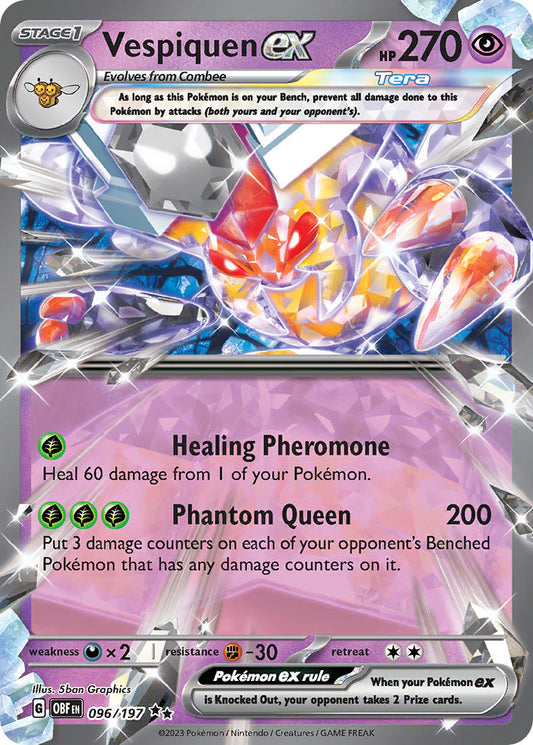 Vespiquen ex #096/197 Flammes Obsidiennes 2023 Comme neuf