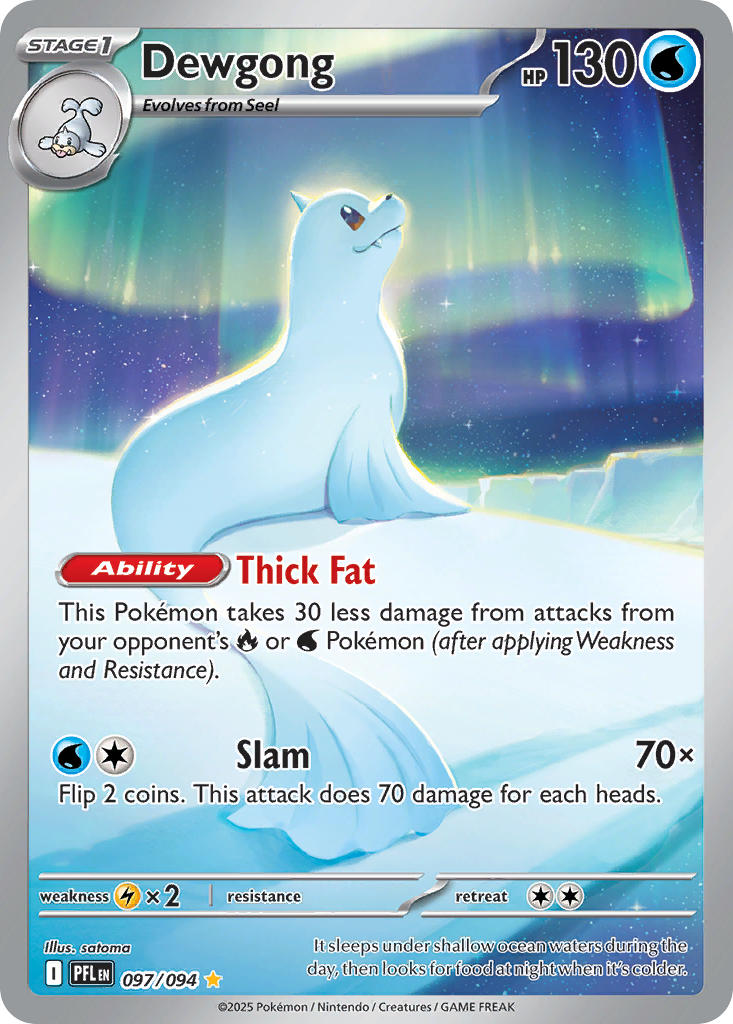 Dewgong 2025 Phantasmal Flames Phantasmal Flames #097/094 Near Mint
