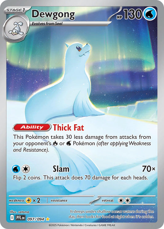 Dewgong 2025 Llamas Fantasmales Llamas Fantasmales #097/094 Casi Nuevo