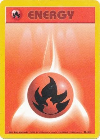 Énergie Feu Set de Base Illimité 1999 #98/102 Carte à Collectionner État Quasi Neuf