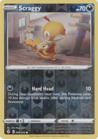 Scraggy #098/203 Cielos Evolutivos 2021 Casi Nuevo