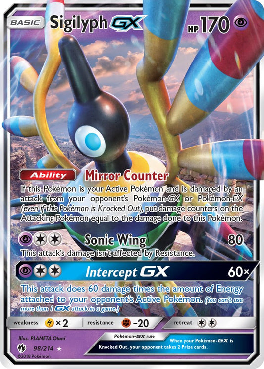 Sigilyph GX #98/214 Tonnerre Perdu 2018 Quasi Neuf