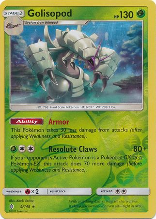 Golisopod 2017 Sol y Luna Guardianes en Ascenso Guardianes en Ascenso #9/145 Casi Nuevo