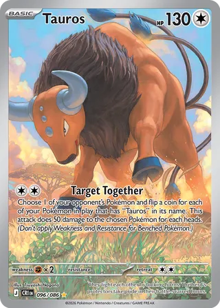 Tauros #096/086 Chaos Rising Near Mint