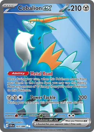 Cobalion ex #103/086 Montée du Chaos État quasi neuf