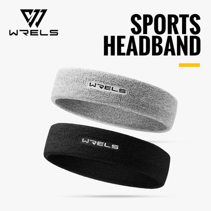 WRELS Sports Sweatband – Moisture-Wicking Cotton Terry Cloth Headband for Tennis, Basketball, Running & Gym