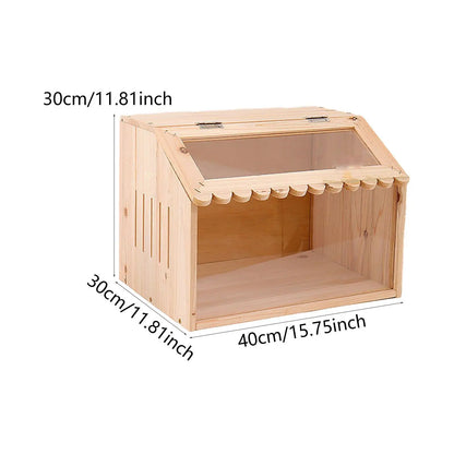 Wooden Chick Brooder Box – Small Animal Breeding & Habitat Enclosure for Chicks, Ducks, Birds, Hamsters & Other Small Pets