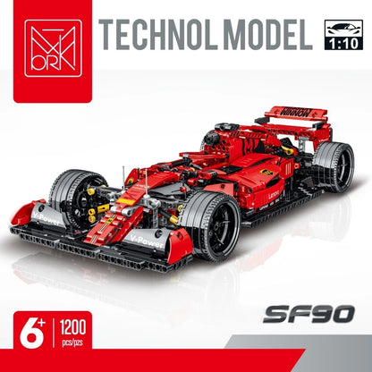 1200PCS Super Racing Car Building Blocks – Classic Red Sports Car 3D Model Construction Set, Creative Desktop Decor & Christmas Gift for Kids and Adults
