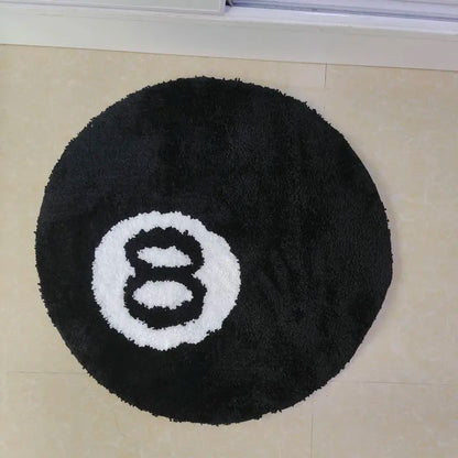 LAKEA Halloween 8 Ball Rug – Spooky Round Tufted Accent Mat, Soft Indoor Home Decoration Carpet, Horror Movie Inspired Floor Rug, Halloween Gift & Party Decor