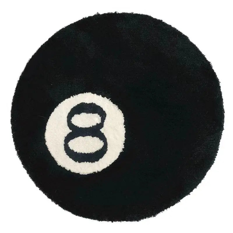 LAKEA Halloween 8 Ball Rug – Spooky Round Tufted Accent Mat, Soft Indoor Home Decoration Carpet, Horror Movie Inspired Floor Rug, Halloween Gift & Party Decor
