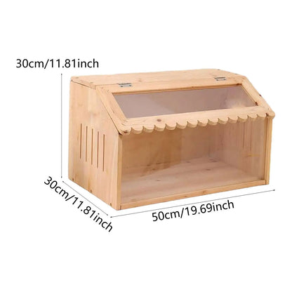 Wooden Chick Brooder Box – Small Animal Breeding & Habitat Enclosure for Chicks, Ducks, Birds, Hamsters & Other Small Pets